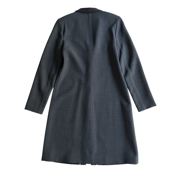 Yansi Fugel Wool Blend Coat Small S Blue Lightweight Minimalist Transitional Lay - Picture 12 of 14